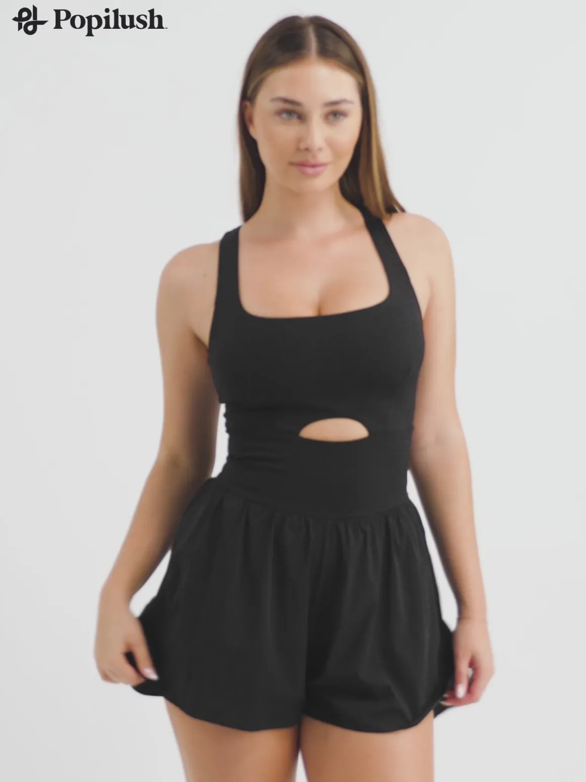 Shapewear Pet Hair Resistant Sculpting Workout Romper