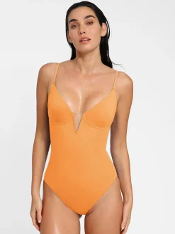 Shapewear Plunging V Slimming One-Piece Swimsuit