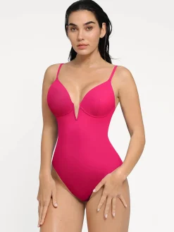 Shapewear Plunging V Slimming One-Piece Swimsuit