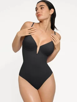 Shapewear Plunging V Slimming One-Piece Swimsuit