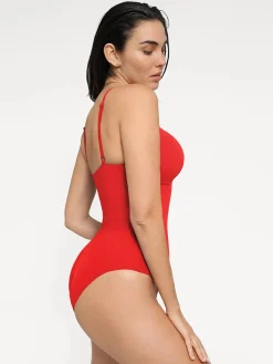 Shapewear Plunging V Slimming One-Piece Swimsuit