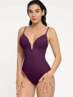 Shapewear Plunging V Slimming One-Piece Swimsuit