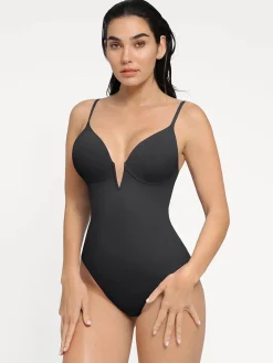 Shapewear Plunging V Slimming One-Piece Swimsuit