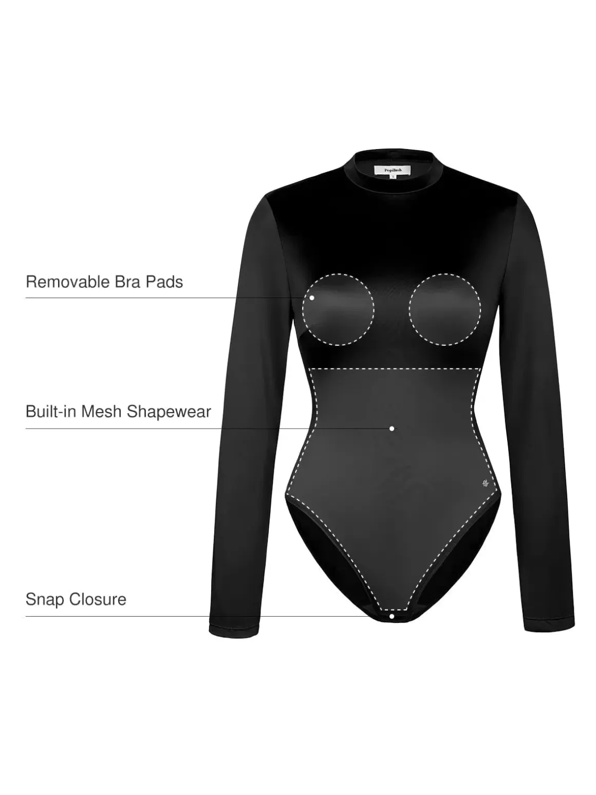 Shapewear Printed High-Waist Tummy-Control Bodysuit