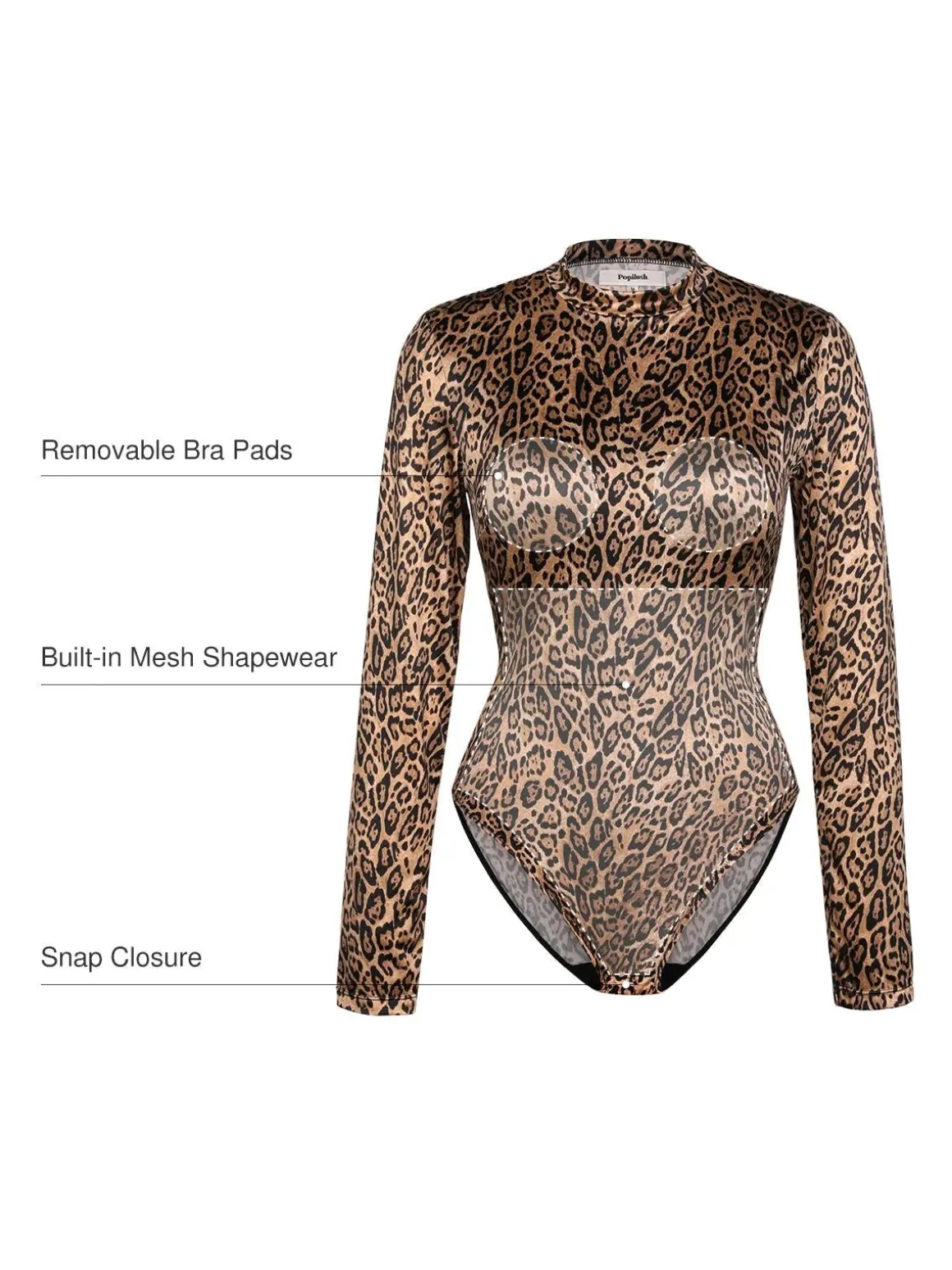 Shapewear Printed High-Waist Tummy-Control Bodysuit