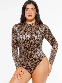 Shapewear Printed High-Waist Tummy-Control Bodysuit