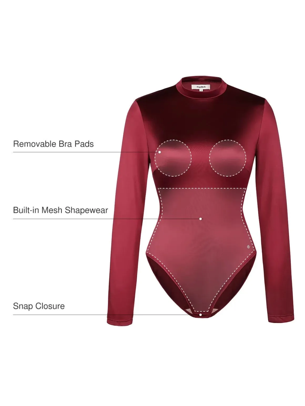 Shapewear Printed High-Waist Tummy-Control Bodysuit
