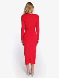 Shapewear Rib Modal Built In Sculpting Midi Wrap Skirt