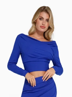 Shapewear Rib Modal Off-the-Shoulder Top Sculpting Skirt Set