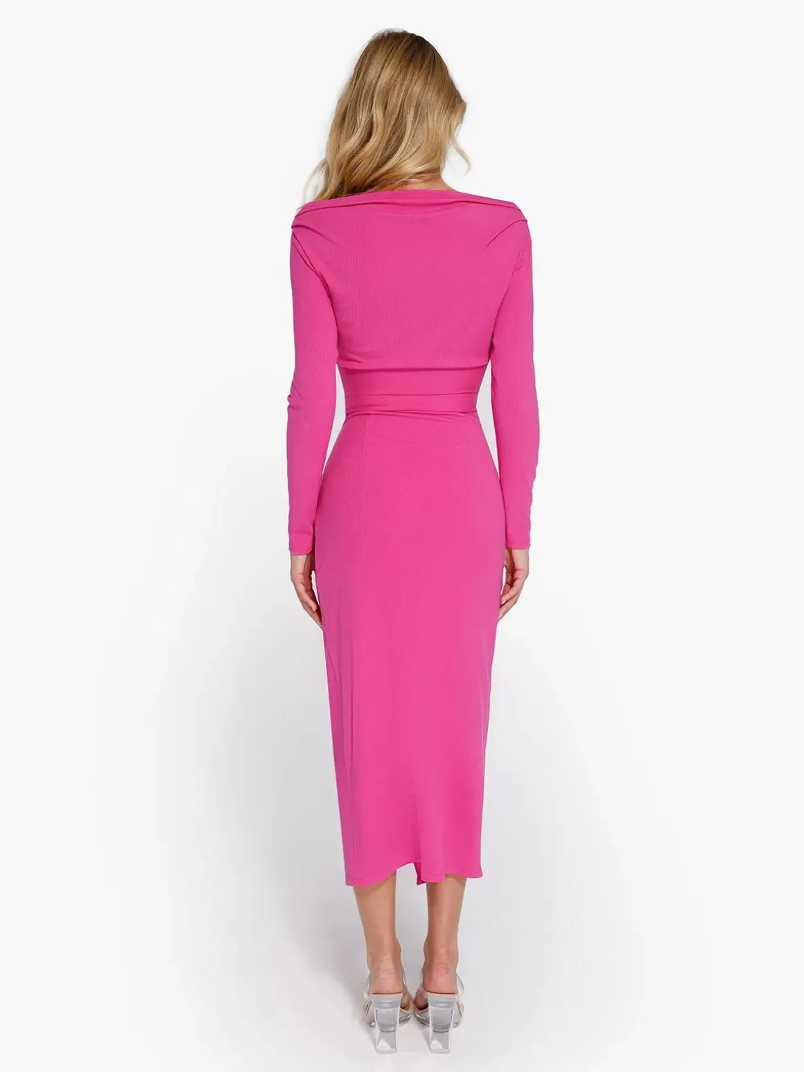 Shapewear Rib Modal Off-the-Shoulder Top Sculpting Skirt Set