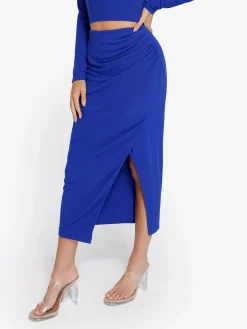 Shapewear Rib Modal Off-the-Shoulder Top Sculpting Skirt Set