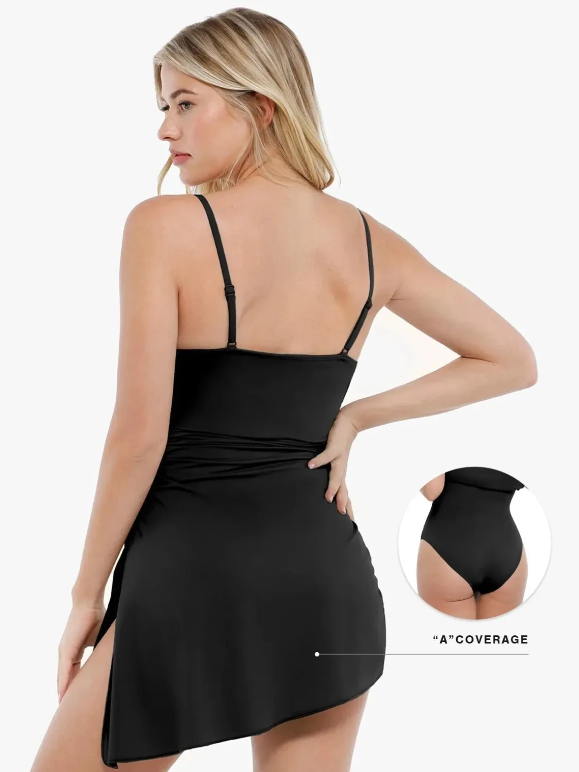 Shapewear Ruched Convertible One-Piece Swimsuit