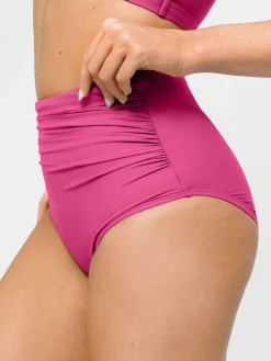 Shapewear Ruched High-Waist Sculpting Bikini Bottom