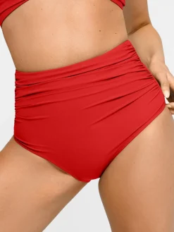 Shapewear Ruched High-Waist Sculpting Bikini Bottom
