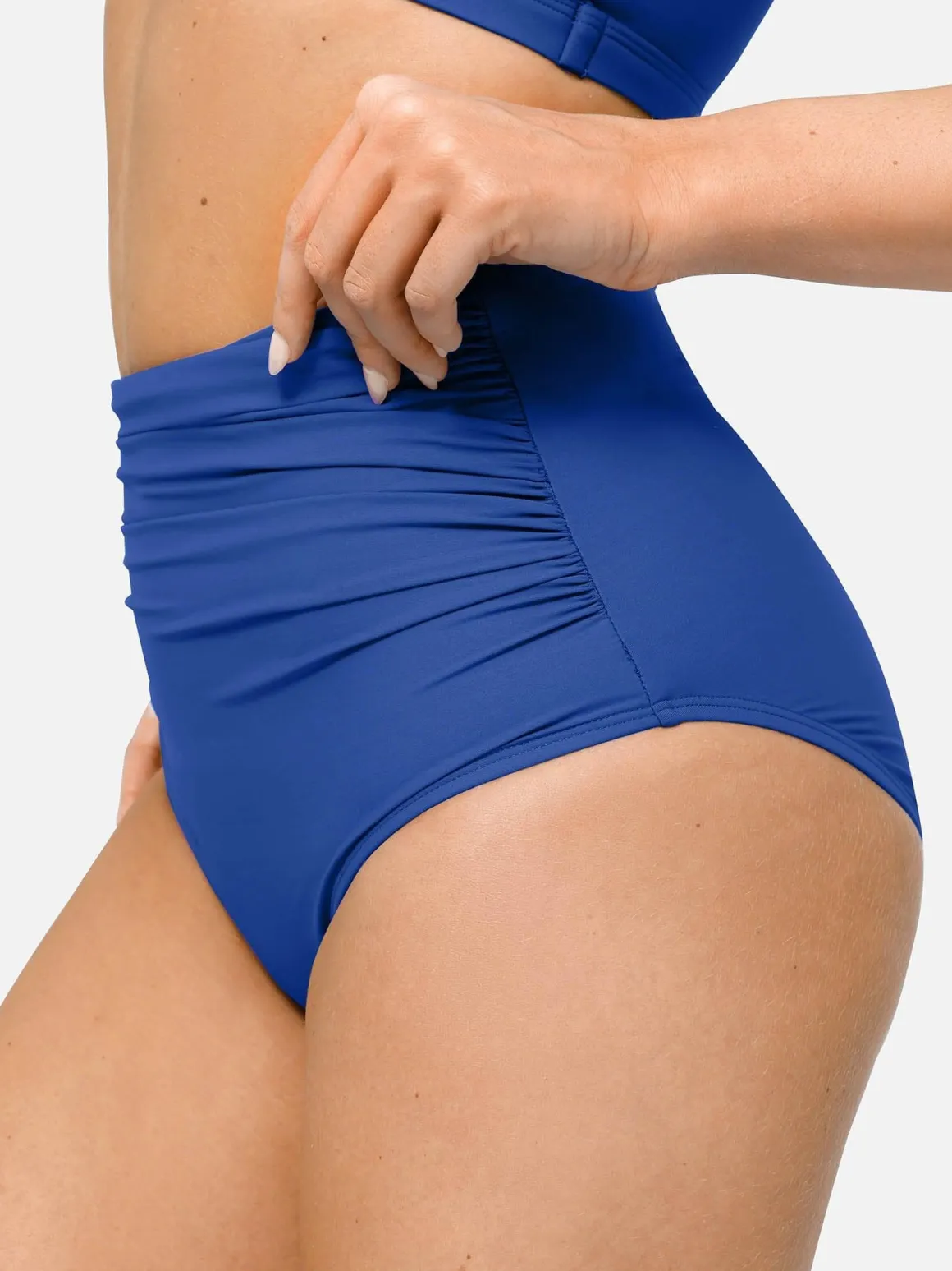 Shapewear Ruched High-Waist Sculpting Bikini Bottom