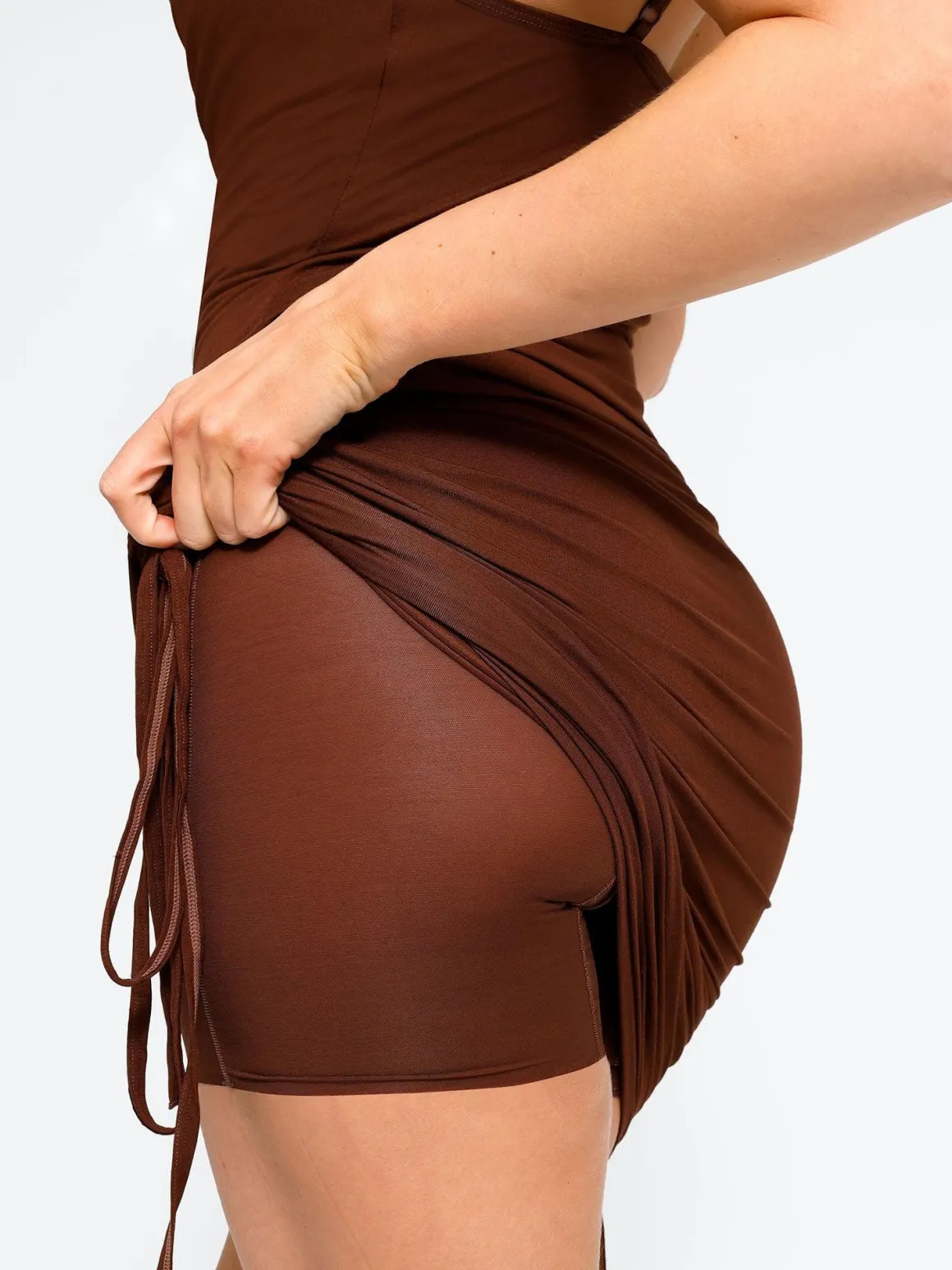 Shapewear Ruched Modal Bodycon Mini Slip Dress