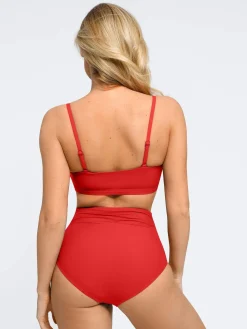Shapewear Ruched Sculpting Bikini Top and Bottom Set