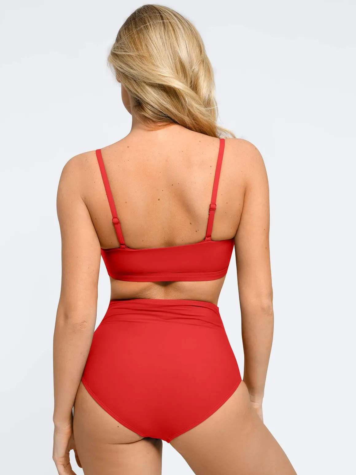 Shapewear Ruched Sculpting Bikini Top and Bottom Set