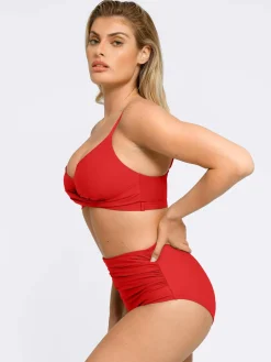 Shapewear Ruched Sculpting Bikini Top and Bottom Set