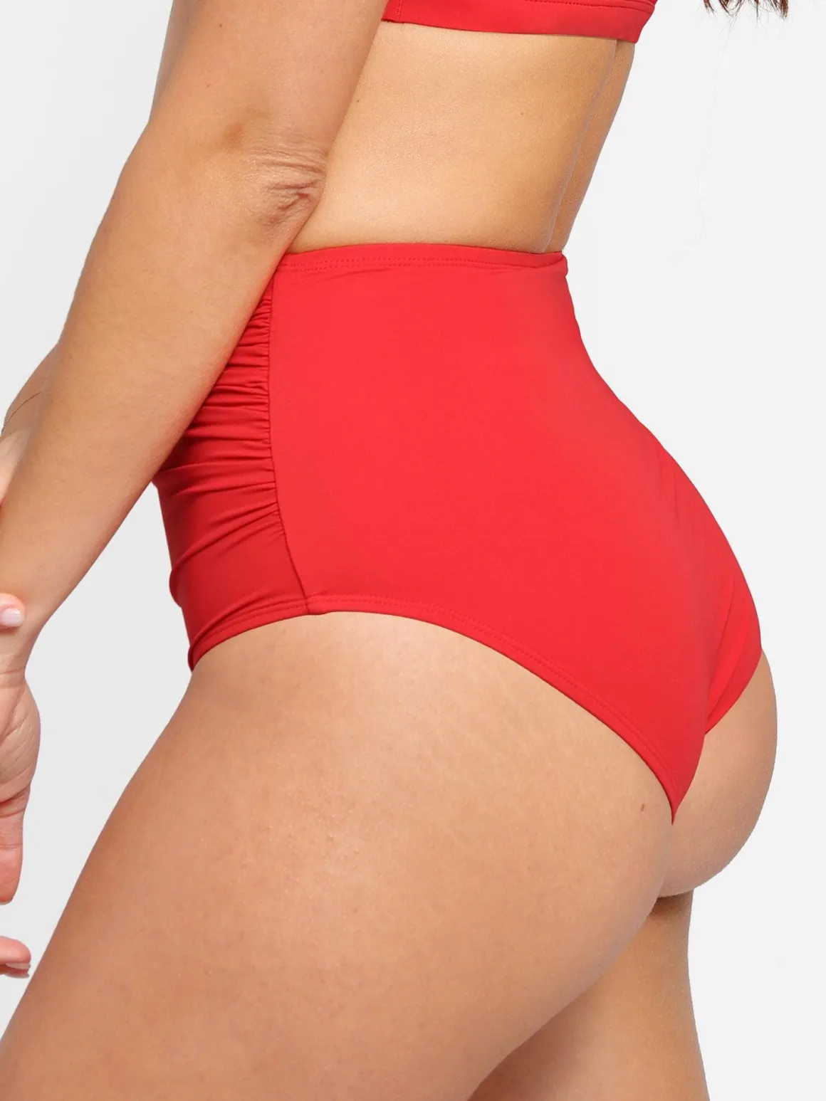 Shapewear Ruched Sculpting Bikini Top and Bottom Set