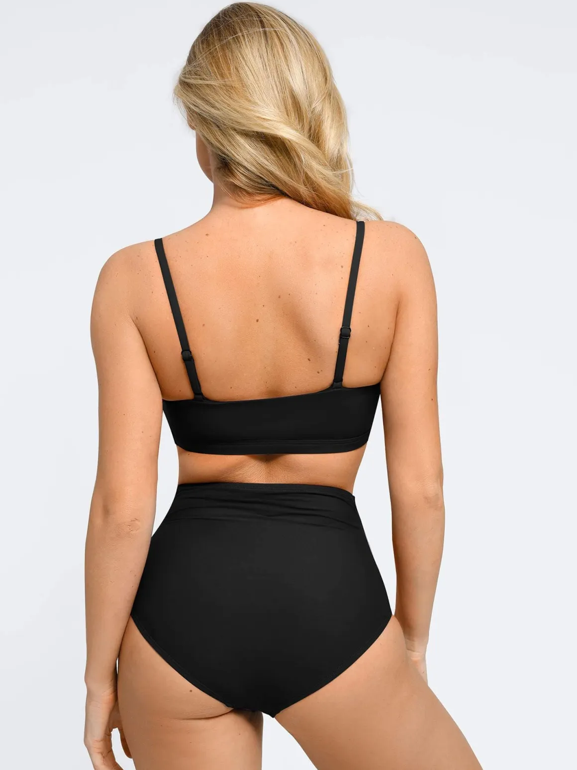 Shapewear Ruched Sculpting Bikini Top and Bottom Set