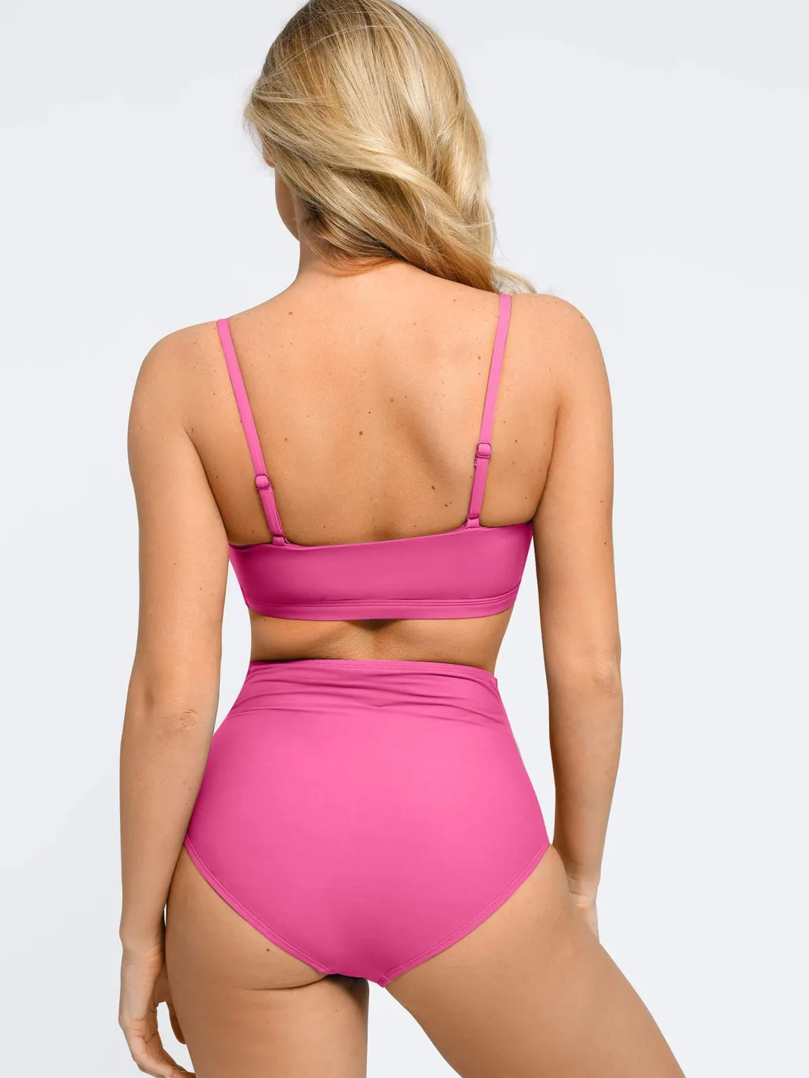 Shapewear Ruched Sculpting Bikini Top and Bottom Set