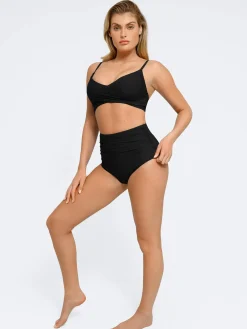 Shapewear Ruched Sculpting Bikini Top and Bottom Set