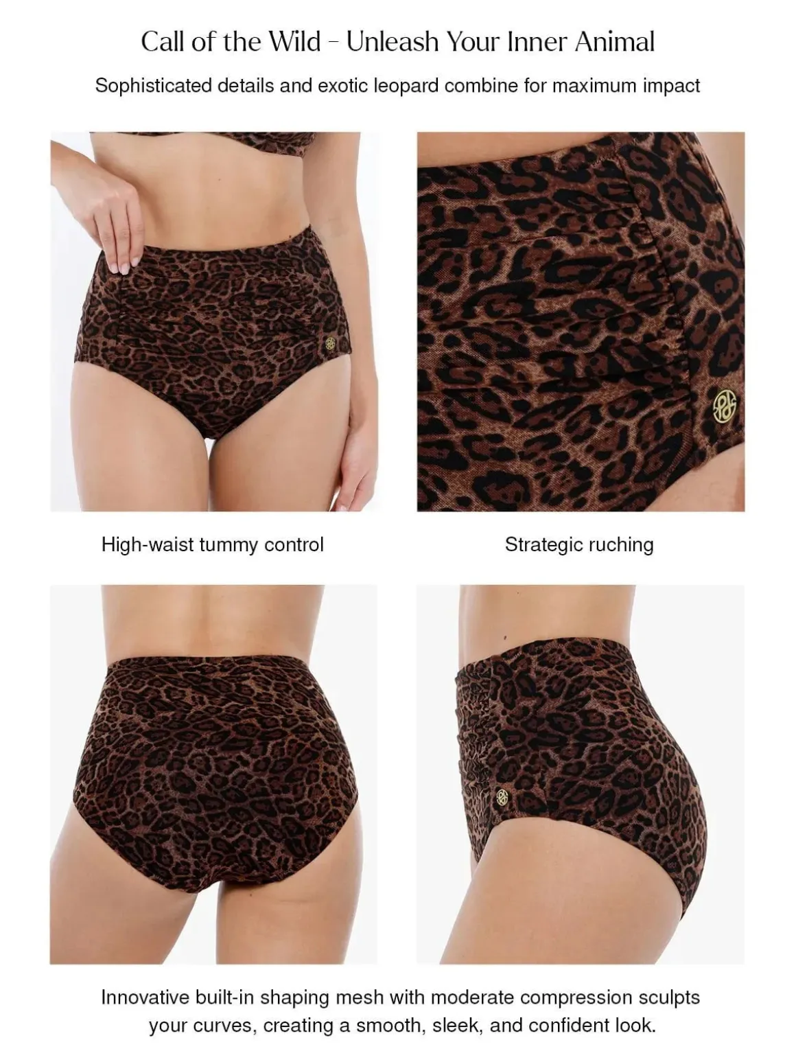 Shapewear Ruched Tummy Control Bikini Brief