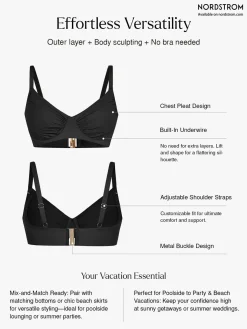 Shapewear Ruched Underwire Bikini Top