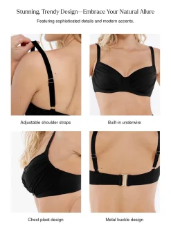 Shapewear Ruched Underwire Bikini Top