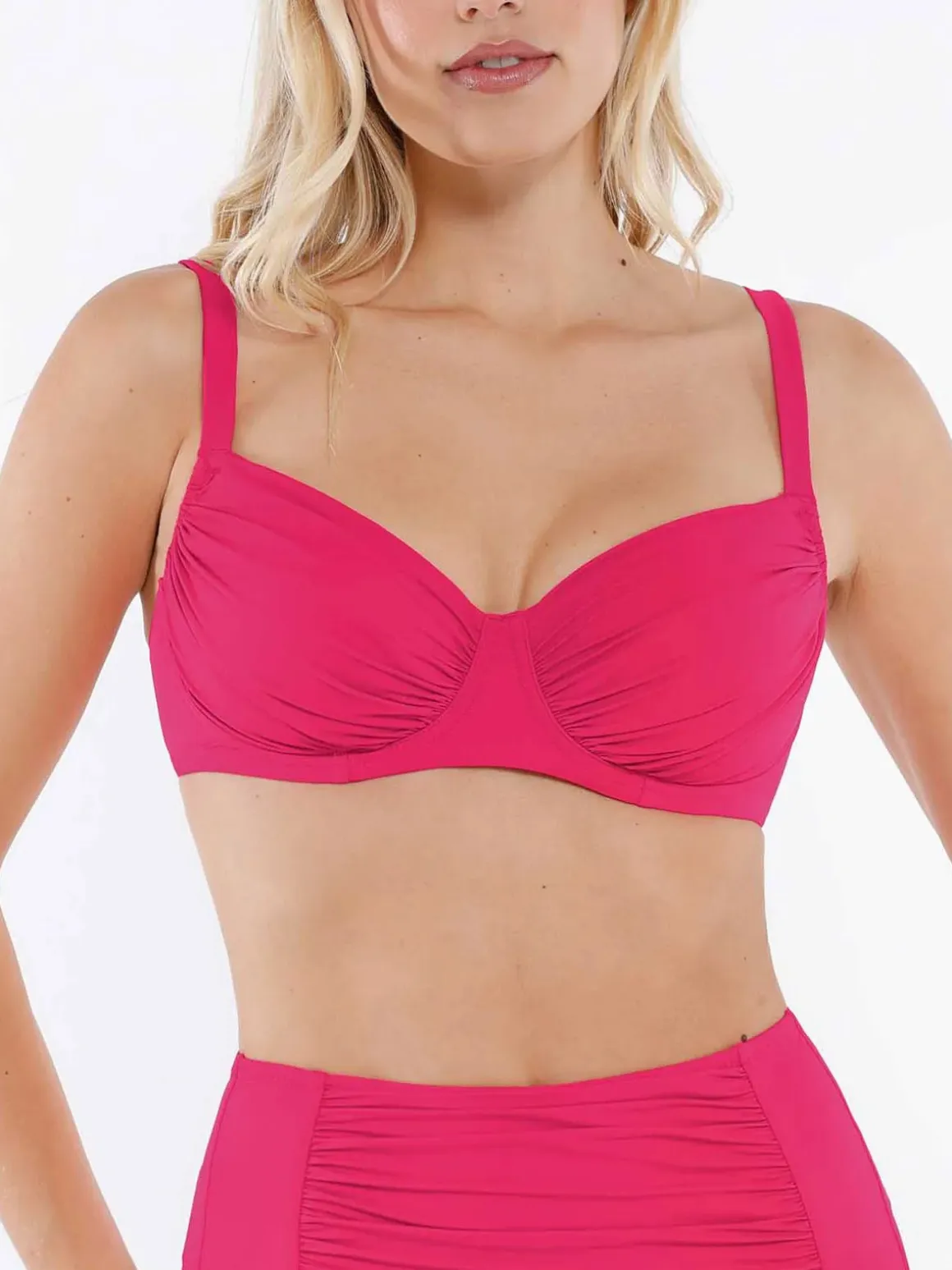 Shapewear Ruched Underwire Bikini Top