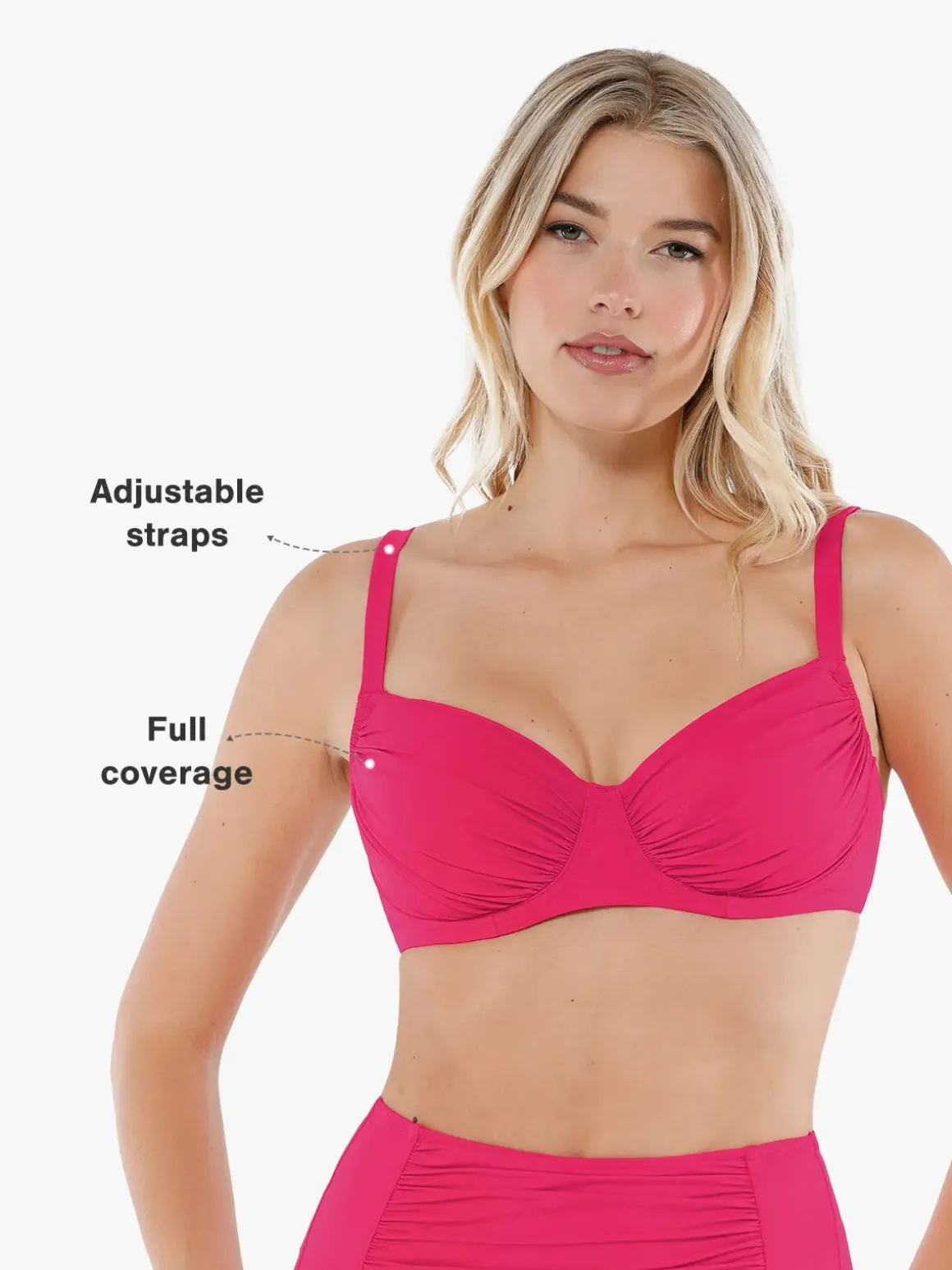 Shapewear Ruched Underwire Bikini Top