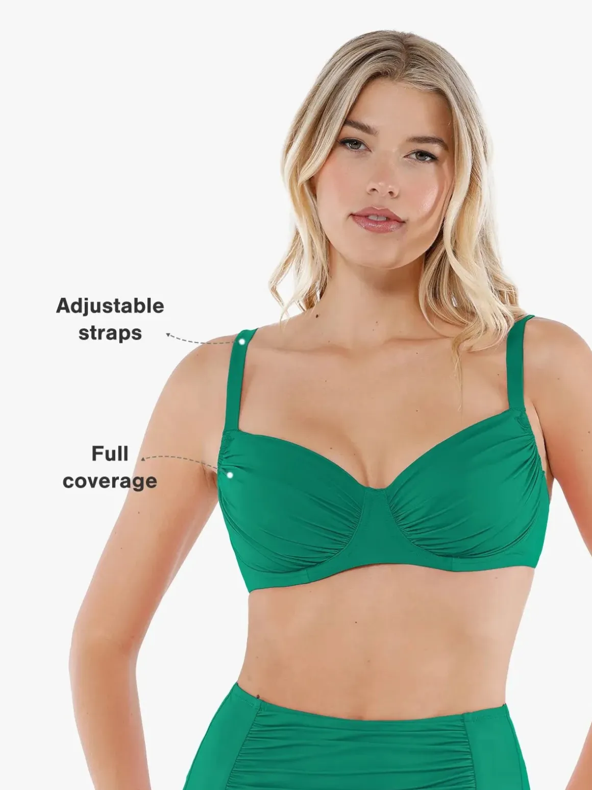 Shapewear Ruched Underwire Bikini Top