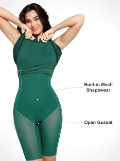 Shapewear Sculpting Backless Halter A-Line Midi Dress