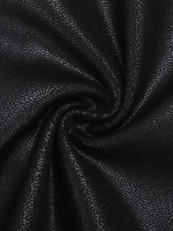 Shapewear Sculpting Faux Leather Zip Front Midi Dress