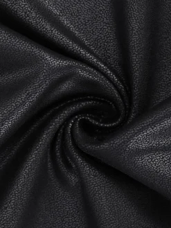 Shapewear Sculpting Faux Leather Front Slit Midi Skirt