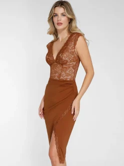 Shapewear Sculpting Lace Bodysuit or Midi Skirt or Shrug