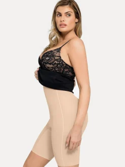 Shapewear Sculpting Lace Corset Midi Slip Dress