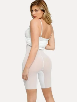 Shapewear Sculpting Lace Corset Midi Slip Dress