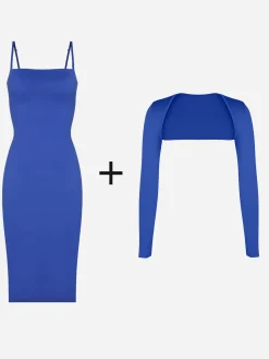 Shapewear Sculpting Midi Tube Dress or Shrug or Set