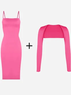 Shapewear Sculpting Midi Tube Dress or Shrug or Set