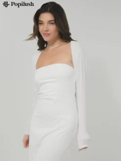 Shapewear Sculpting Midi Tube Dress or Shrug or Set