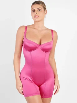 Shapewear Sculpting Shine Mid-Thigh Corset Romper