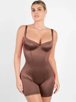 Shapewear Sculpting Shine Mid-Thigh Corset Romper