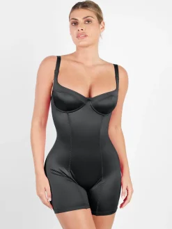 Shapewear Sculpting Shine Mid-Thigh Corset Romper