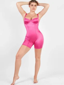 Shapewear Sculpting Shine Mid-Thigh Corset Romper