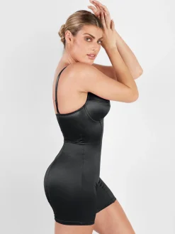 Shapewear Sculpting Shine Mid-Thigh Corset Romper