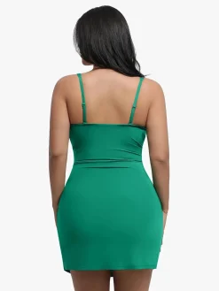 Shapewear Sculpting Side Slit Mini Dress