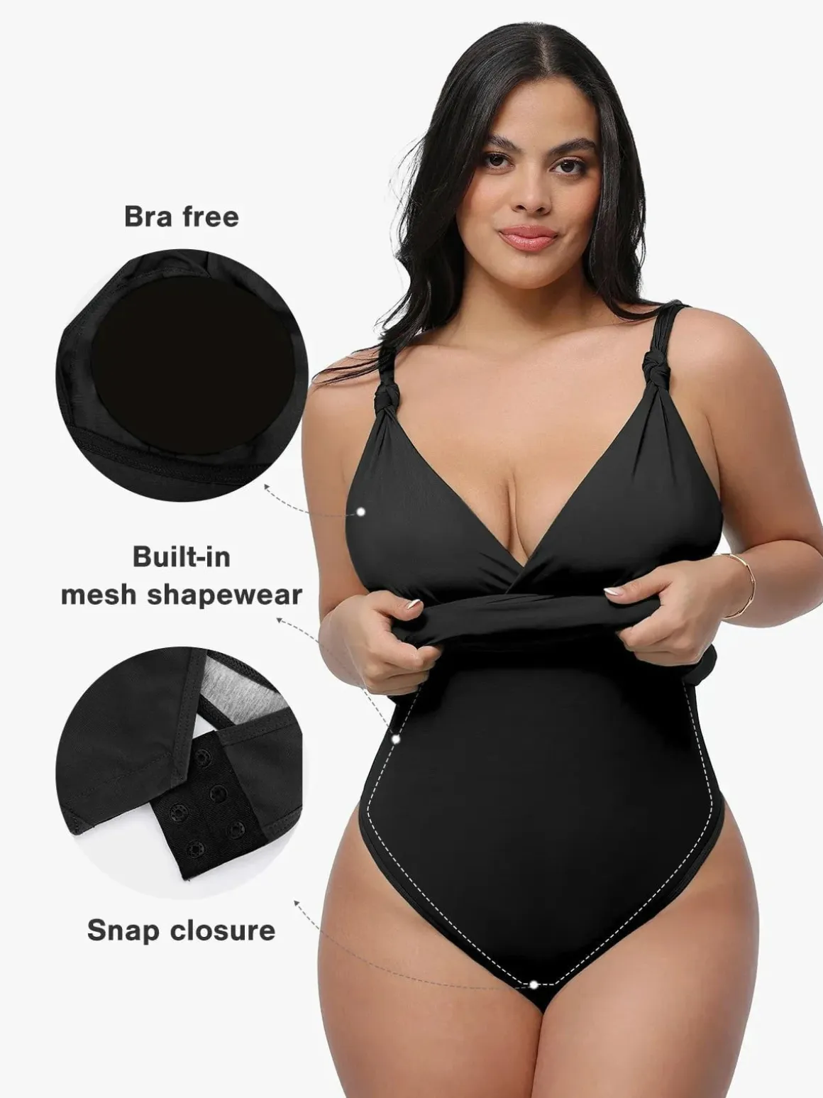 Shapewear Sculpting Side Slit Mini Dress
