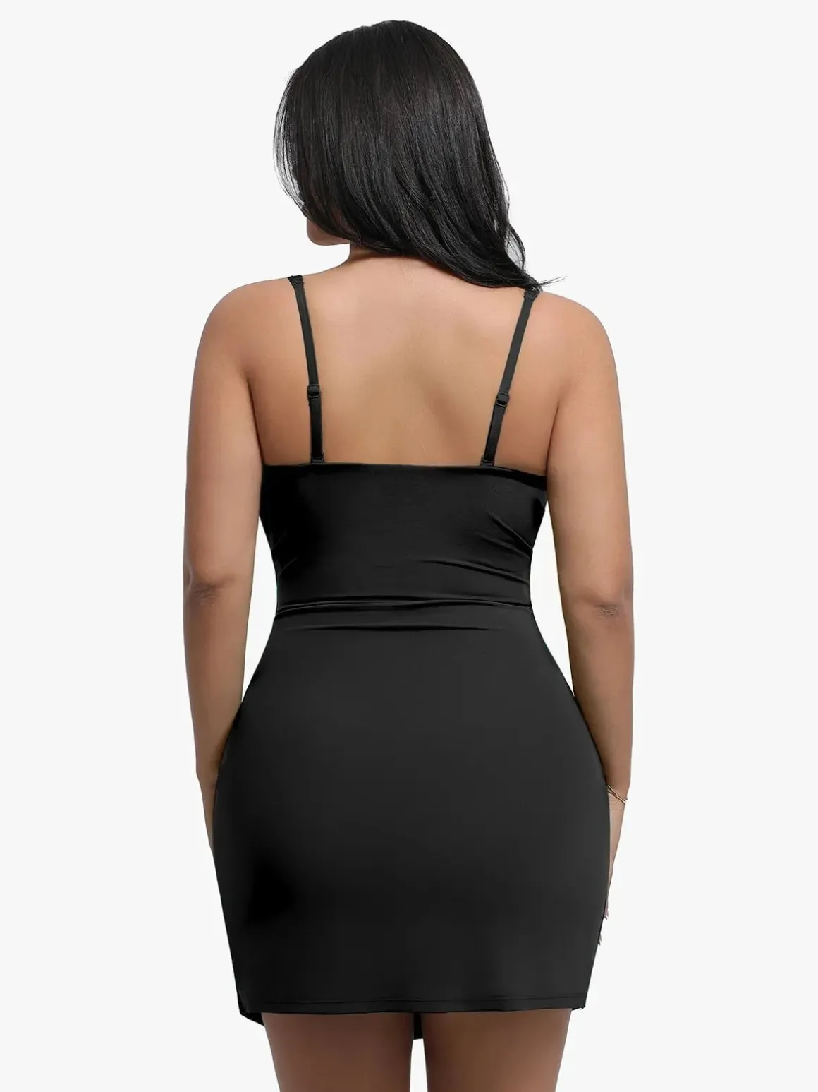 Shapewear Sculpting Side Slit Mini Dress